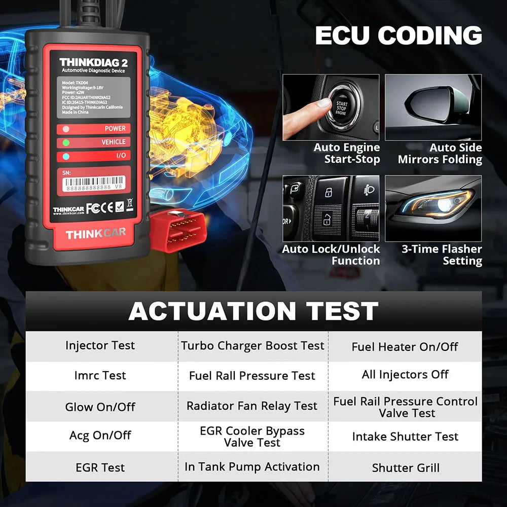 THINKDIAG 2 Full System OBD2 Code Reader With 16 Reset Functions for Android/IOS Phone&Tablet Thinkdiag2