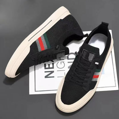 New Men's Casual Sports Shoes White Fashion Walking Shoes with Round Toe
