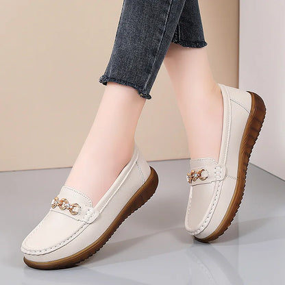 Autumn New Style Shallow Mouth Flat Shoes for Women Slip-on Flats Versatile Soft-Soled Comfortable Shallow Women's Shoes