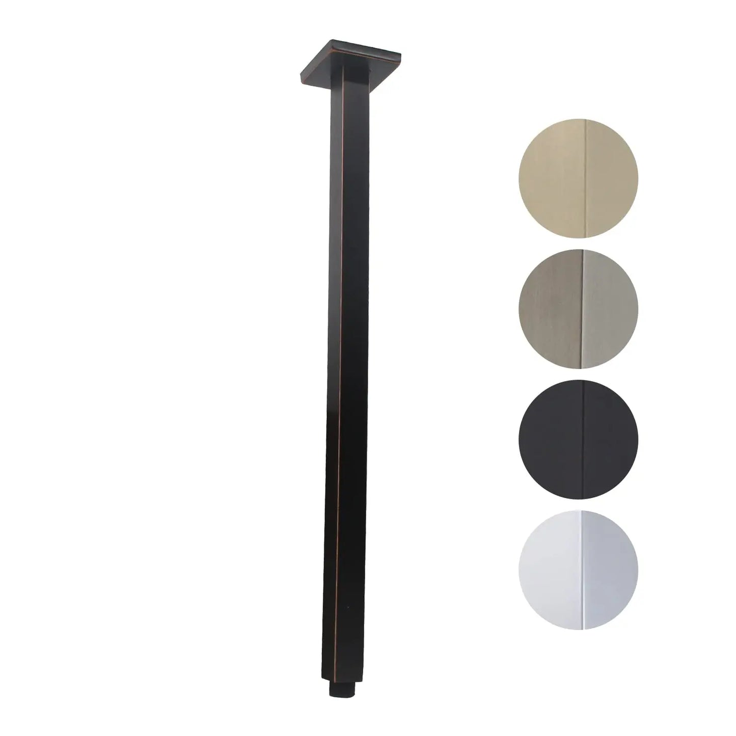 2026 Wall Mount 24 Inch Brass Square Shower Arm Thermostatic Faucets Soft Spray Brushed Surface Ceramic Valve Fixed Rain Shower