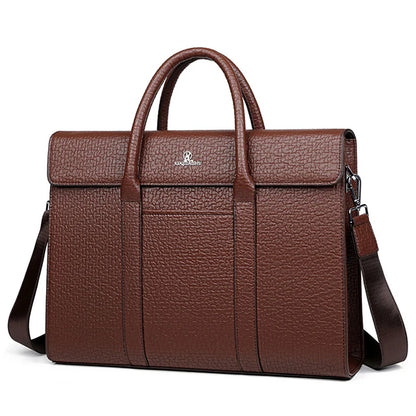 New Style OEM Men's High Quality Business Briefcase PU Leather Computer Soft Bag Single Shoulder Messenger