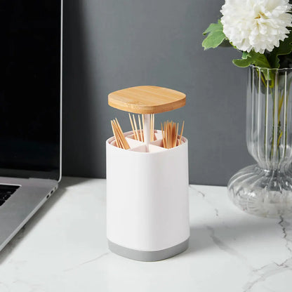 Portable Press Automatic Pop up Toothpick Case Plastic Office and Kitchen Organizer for Sundries Use Eco-Friendly Plastic Holder