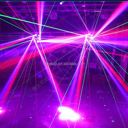 Hot Sale 150W ZES Bee Eye Laser Stage Light SMD RGBW 4IN1 LED Lamp Strip with Moving Lights in Red and Green