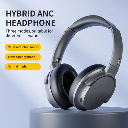 OEM ANC Silent Disco Bluetooth Stereo Headphones Active Noise Cancelling Over Ear Wireless Headphone