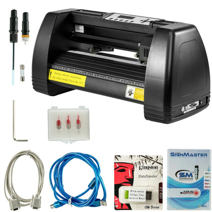 Pekai Vinyl Cutter Machine Computer Windows Software 3 Blades Pen Holder 14Inch 375MM Max Paper Feed Printer Cutting Plotter