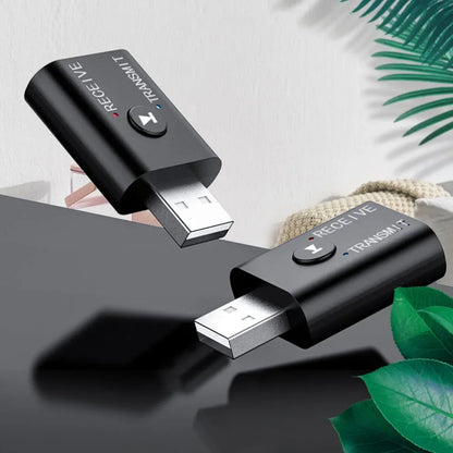 AUX Bluetooth-compatible Adapter With 3.5mm Cable for Car PC Computer Headphone Receiver Transmitter 2IN1 Wireless Audio Adapter