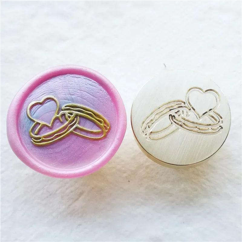 Greeting stamp with love thank you happy birthday christmas handmade Wax Seal Stamp Retro Antique Sealing Wax baby friend gifts