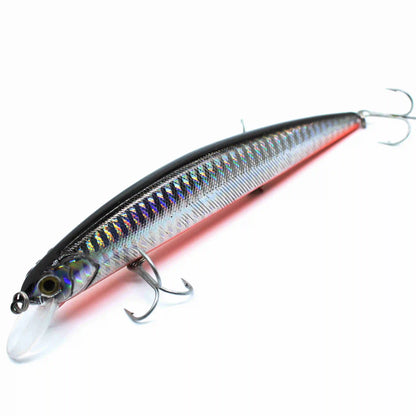 Stocked Traditional Floating Minnow 130mm 20g Diving Depth 1.8m for Pike Bass Perch Fishing VMC Hook