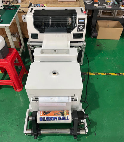 Two XP600 DTF Transfer Printer Impresora Cold Peel Glitter PET Film Top A3 Size 45 500ml Clothes Printing Machine Set New 1 Year