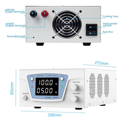 WANPTEK 100V 30A BENCH DC ADJUSTABLE POWER SUPPLY, DC POWER, LAB, REPAIR, SCHOOL,TEST, CHARGE, DESIGN, ELECTROPLATE, KPS10030D
