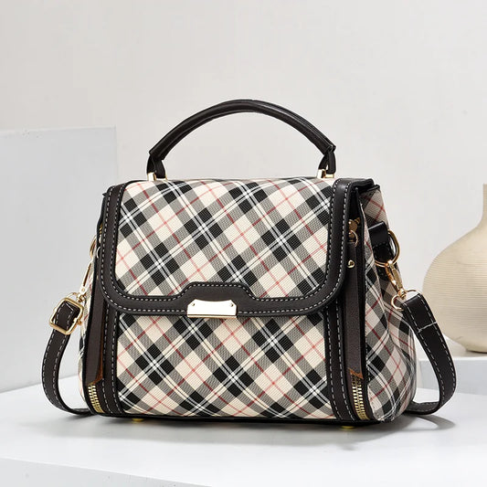 2024 New Contrast Color Small Bag Lingge Trendy Versatile One Shoulder Casual Crossbody Bag19907 by PDG ibma
