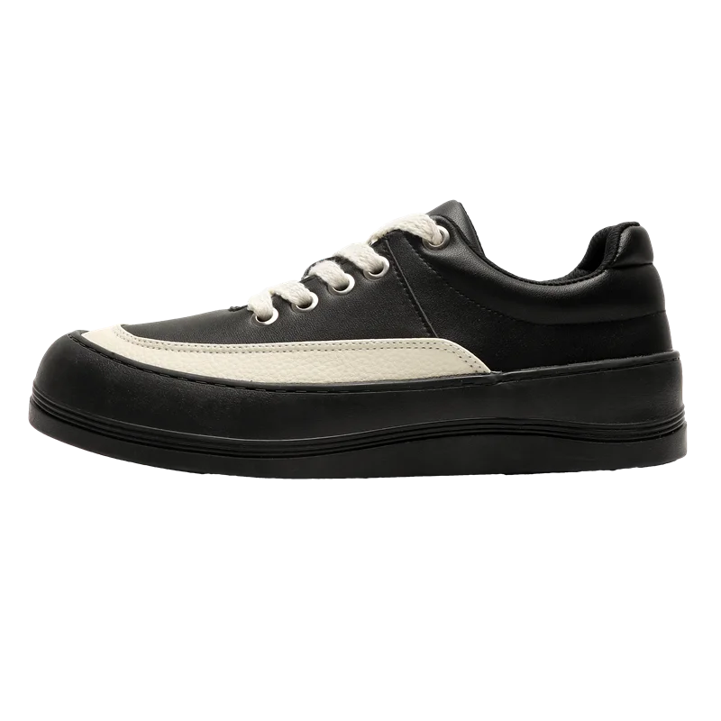 Greatshoes Hot Selling Black Custom Logo Walking Shoes Fashion Breathable,Wear-Resistant Genuine Leather Casual Lace-Up Shoes