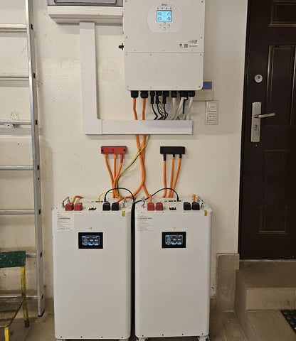EU Stocks 16kWh 51.2V JK V19 BMS Movable Lifepo4 Solar Battery Floor-Standing Home Energy Storage System With Universal Wheels
