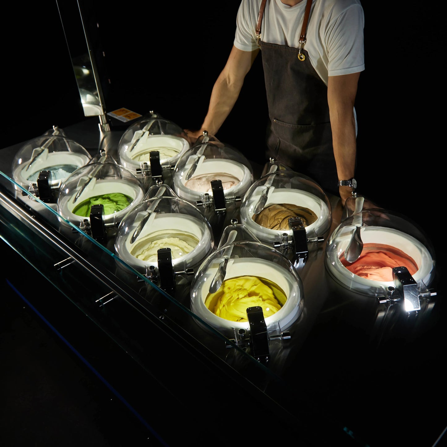 Miles Professional Commercial Ice Cream Yogurt Machine 8 Flavors CE NSF Approved 5L Gelato Maker Food Grade Stainless Steel New