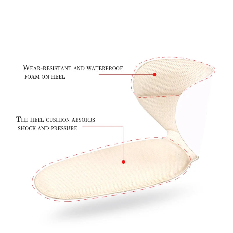 2 1 Self-Adhesive Sponge Heel Cushion Inserts Soft Heel Grips Liners Loose Shoes Preventing Slipping Toecap Protection Model