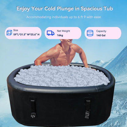 New Design Commercial Ice Bath Pod Inflatable Boiling Recovery Pod Pool Cold Plunges Tub for Chiller One Recovery Barrel