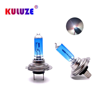 2pcs Super Bright Car Light H1 H3 H4 H7 H8 H9 H11 H15 9005 HB3 Auto halogen lamp bulb Fog Lights 55W 12V 6000K White Headlights