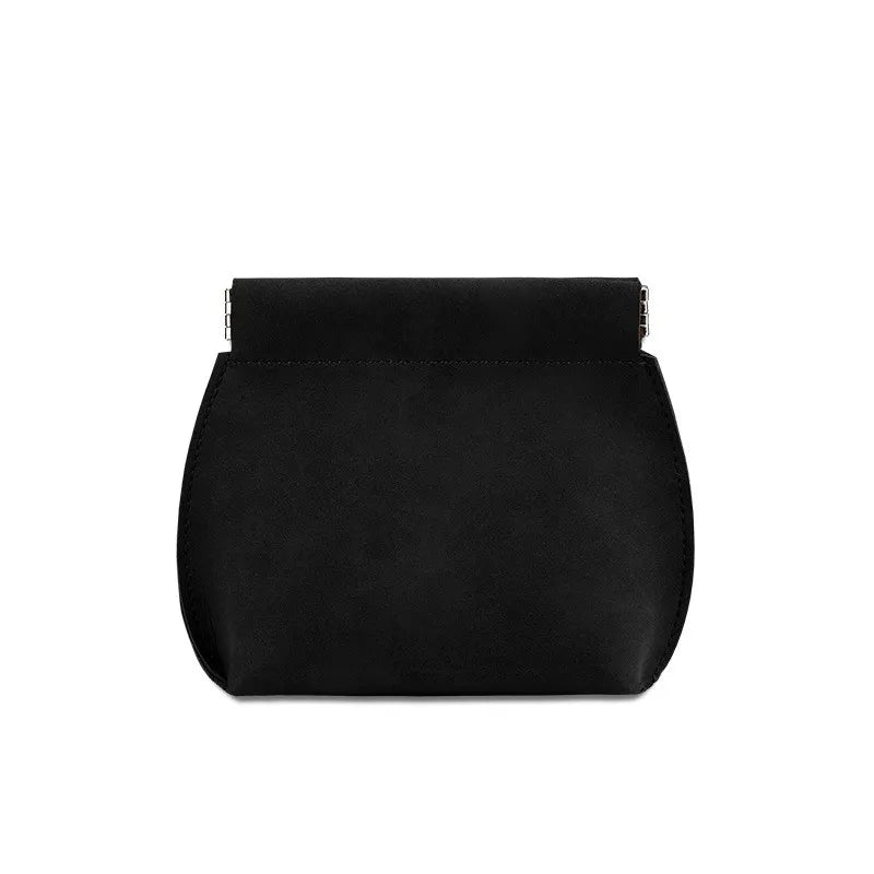 Thickened PU Leather Pouch Small Cosmetic Lipstick Automatic Closed Shrapnel Bag Makeup Packing Bag Jewelry Bag WIth logo