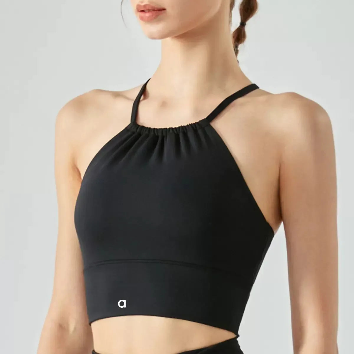 Women's Sexy Fitness Yoga Top, with Thin Straps, Cross-back, Short-length Woven Fabric, Suitable for Exercise
