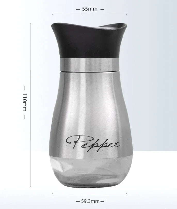 New Little Penguin Stainless Steel Glass Seasoning Bottle Kitchen Pepper Cumin Seasoning Set