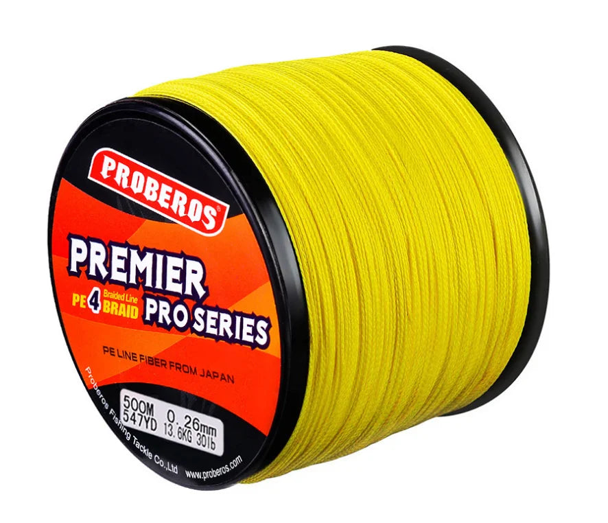 Proberos Colorful 4 Stands Braid Fishing Line 500m 100lb Pe Strong Fishing Line