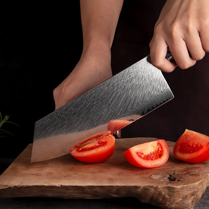 XITUO 1-9 Pieces Damascus Steel Kitchen Knives Set Sharp Chef Knife Black Resin Handle Kitchen Utility Cutting Tools