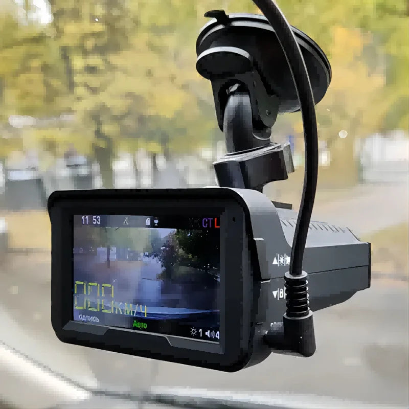 KARDAR K328SG Video Recorder with Radar Detector Signature FHD1080P IPS 140 Degree Camera Recorder GPS Radar Detector for Car