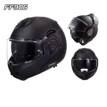 LS2 FF906 Full Face Flip up Helmets Motorcycle Modular Double Visor Helmet Built-in Lens ECE Capacete Casque Casco Moto