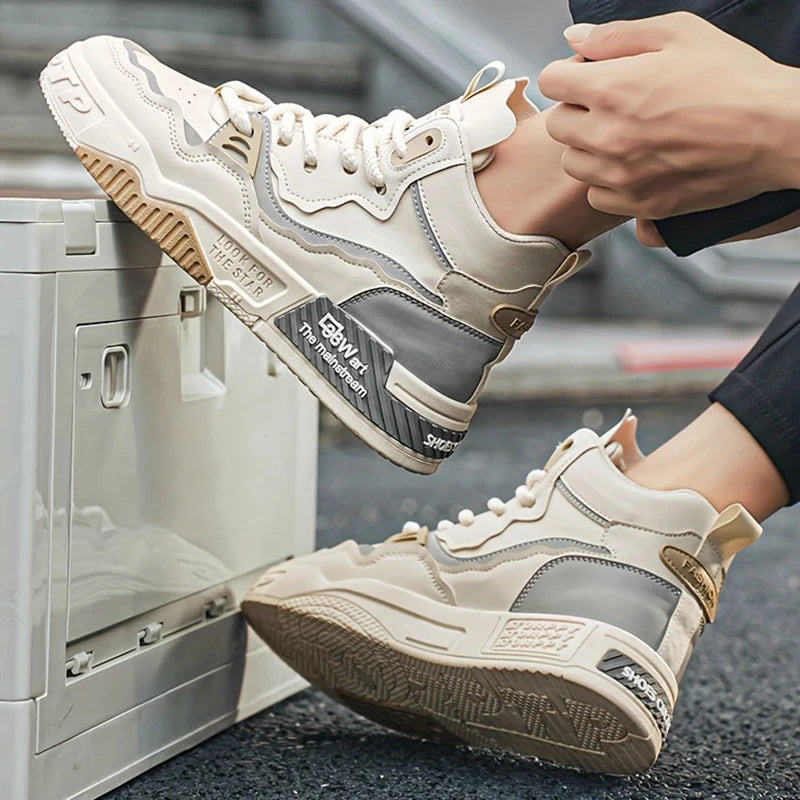 Y 46 Plus Size Men's High Top Casual Sneakers Fashion Trend Running Walking Style Sporty Casual Mid-top Shoes