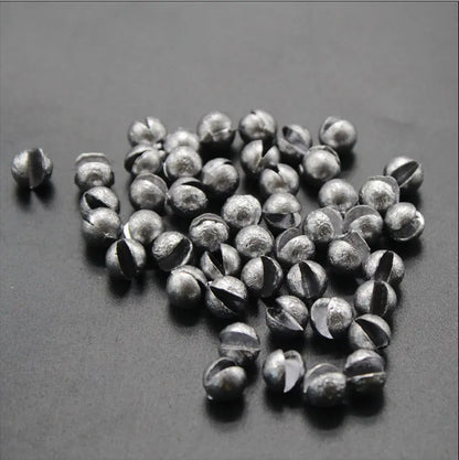 100pcs/bag Copper ABS Fishing Weights Removable Sinkers Lead Split Shot Weights for Lake Stream Ocean Boat Fishing Snapper