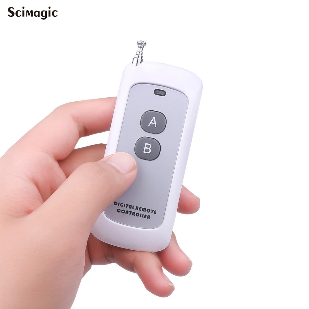 433Mhz Wireless RF Remote Control 1527 Learning Code Transmitter 2  Keys Long Range for Smart Home Garage Door Opener