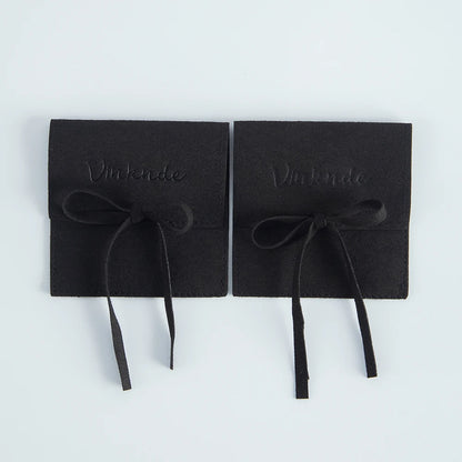 Wholesale 8*8cm Cream Luxury Microfiber Soft Packaging Bag Custom Unique Design with High Quality Logo for Jewelry Container