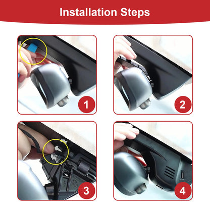 Adinkam Hidden WIFI Car DVR Dash Cam  Dash Cam for Audi 2019-2024 A1 A3 A4 A5 A6 A7 A8 Q2 Q3 Q5 Q7 Q8 RS S S5 S8 SQ5 SQ8 TT