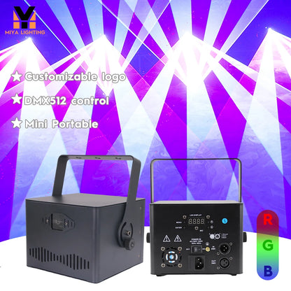 2w Professional RGB 3D Animated Laser Lighting for DJ Disco Club Stage Party Show Event