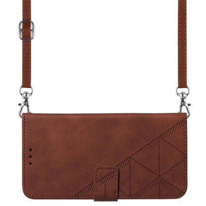 Lanyard Leather case Pouch Bag for Moto Edge 40 Neo, for MOTO G PLAY 5G 2024 Cross Shoulder PU Flip Stand case Cover
