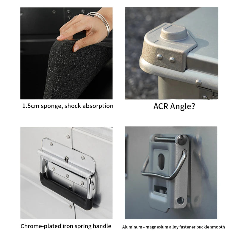For N15 30L/50L/95L Folding Aluminum Alloy Storage Box for Kitchen Use-Meat Camping & Clothes Containers
