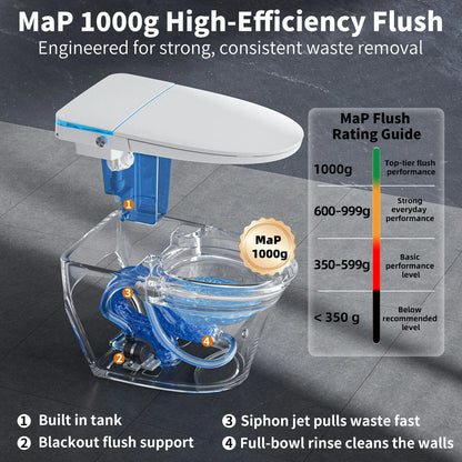 Modern Premium Intelligent Toilet Inventory Surplus Floor Mounted Luxury Electric Bidet Smart Toilet for Rental Property Upgrade