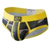 For Camouflage Print Color-Block Briefs Knitted Breathable Quick Dry Anti-Bacterial Low Rise Men's Underwear