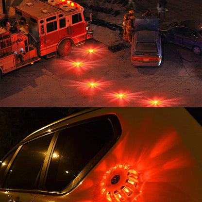 2PCS 3PCS 6PCS Car Emergency Strobe Flashing Warning Light Roof Road Safety Lamp Roadside Orange Beacon Magnetic Base Light