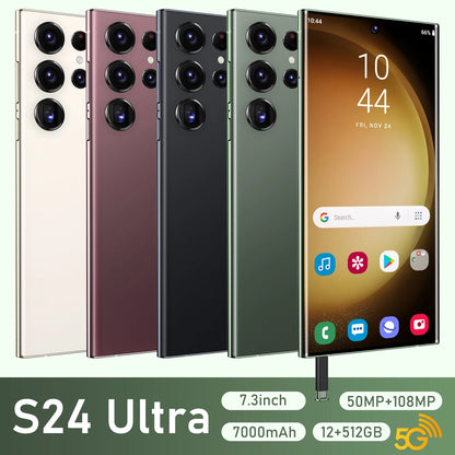 Hot Selling New S24 Ultra 5G Smartphone 12GB+512GB 7.3-inch Android Portable Telephone