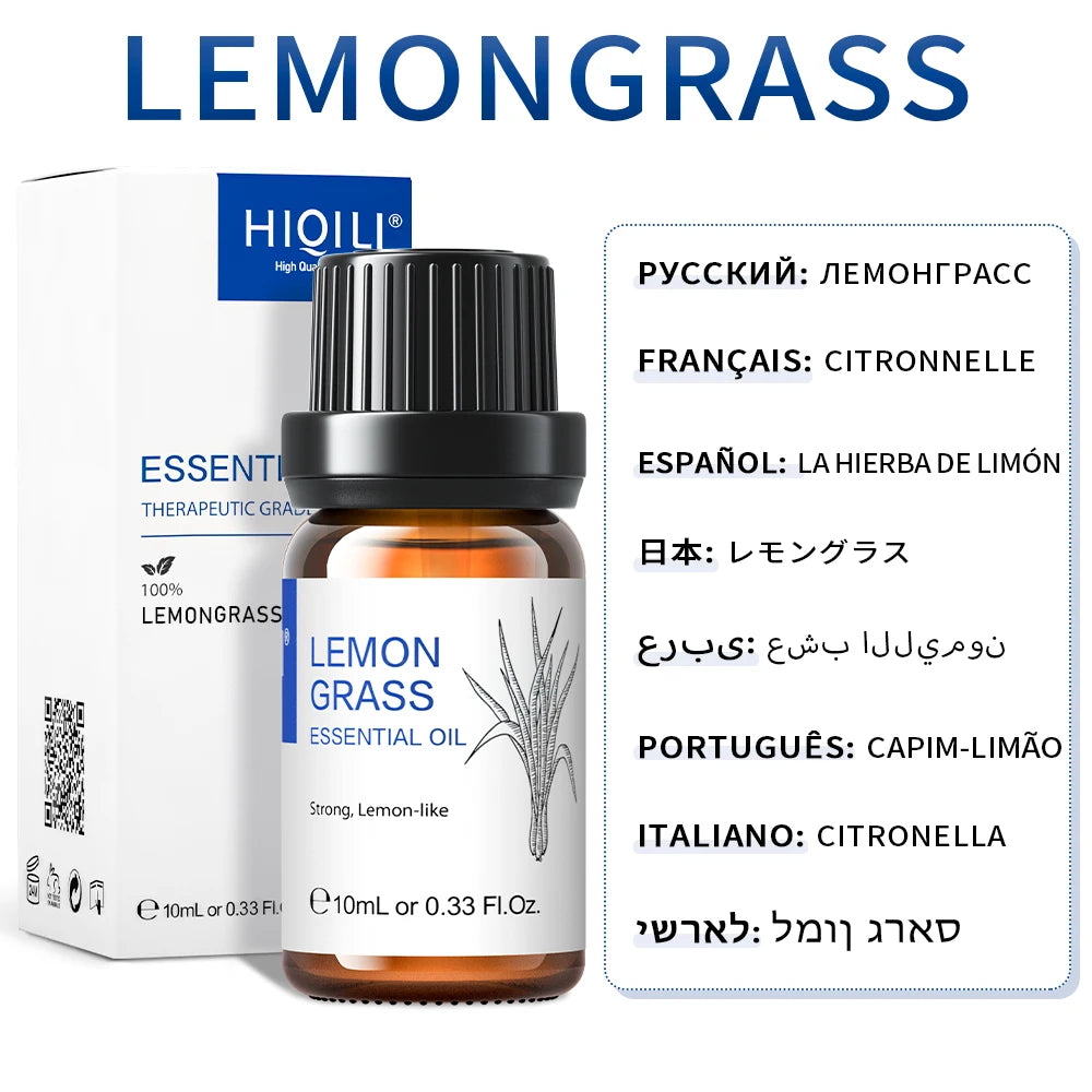 HIQILI Best Essential Oils ,100% Pure Nature for Aromatherapy | Humidifier, Massage,Diffuser, Skin & Hair Care,Perfume DIY-10ML