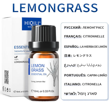 HIQILI Best Essential Oils ,100% Pure Nature for Aromatherapy | Humidifier, Massage,Diffuser, Skin & Hair Care,Perfume DIY-10ML