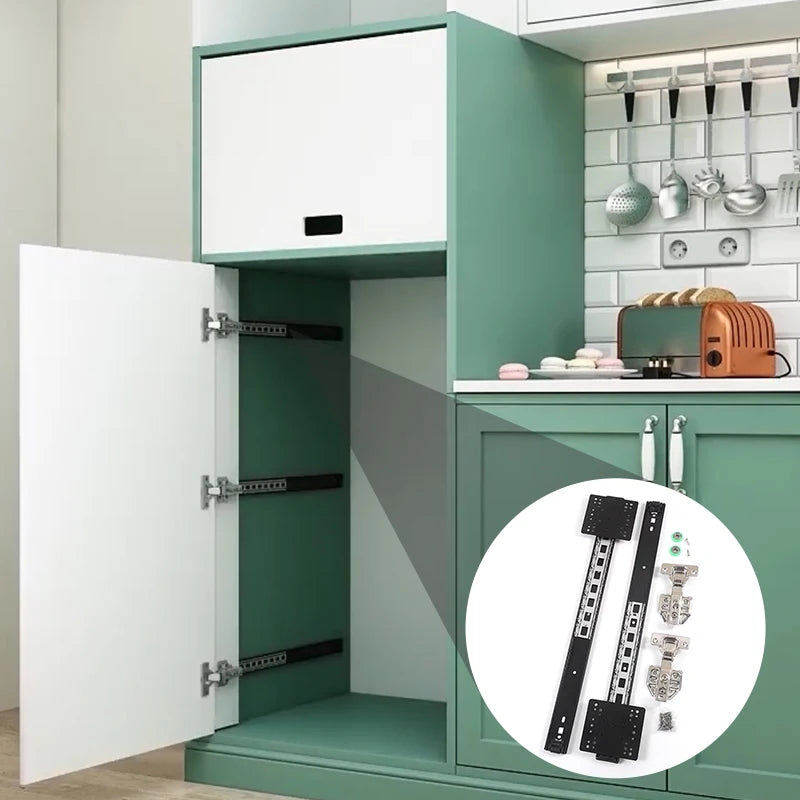 Hardware Hot Sale Wooden Heavy Duty Cold Rolled Steel Sliding TV Cabinet Drawer Runners Pocket Door Slide System for Kitchen