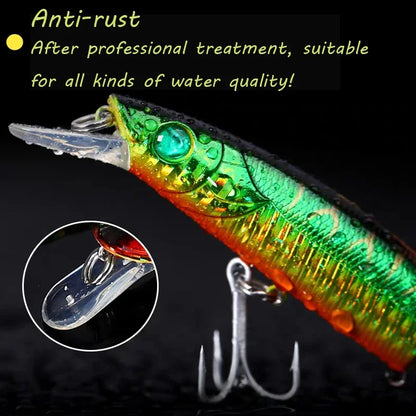 New Products 120mm 23g Multi Plastic Floating Minnow Long Casting Laser Pesca Fishing Lures