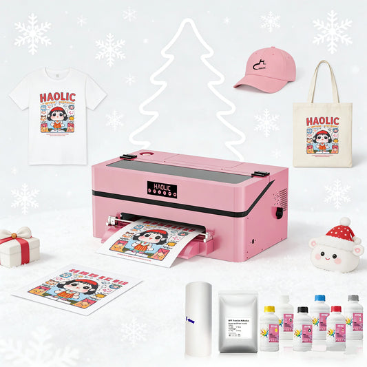 2026 XP600 Pink A3 DTF Printer with Oven | 13 Inch DTF Printer Inkjet Transfer Printing Machine for Small Business Production by PDG ibma