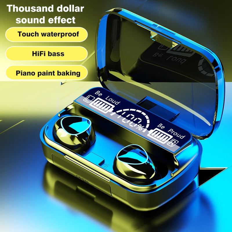 Hot Selling M10 Earphone Wireless Headset HiFi Sound Comfortable Wearing Earbuds Sports Gaming BT Headphone with Power Bank