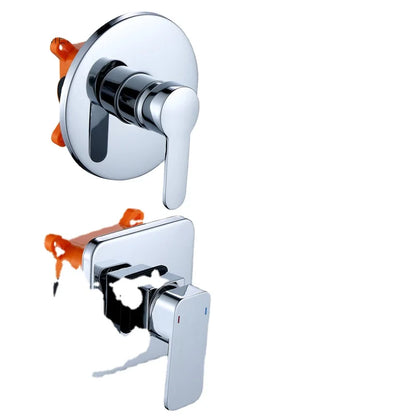 Modern In-wall Rain Head Shower Faucet Set H005 Brass Bathroom Mixer with Chrome Finish Concealed Shower Taps