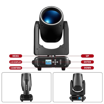 400W Beam MovingHead Ktv Nightclub Move Head Disco Stage Light with Ring/Strip/Halo Light