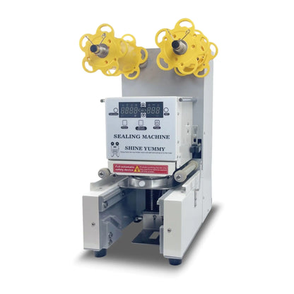 Certified NSF/CE/ETL Commercial 90/95 Caliber Milk Tea Shop Cup Sealing Machine with EU  Automatic Bubble Tea Cup Sealing