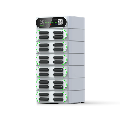 hot sale sharing power bank rental station 24-stack hire phone charging station with MIFI shared powerbank vending machine